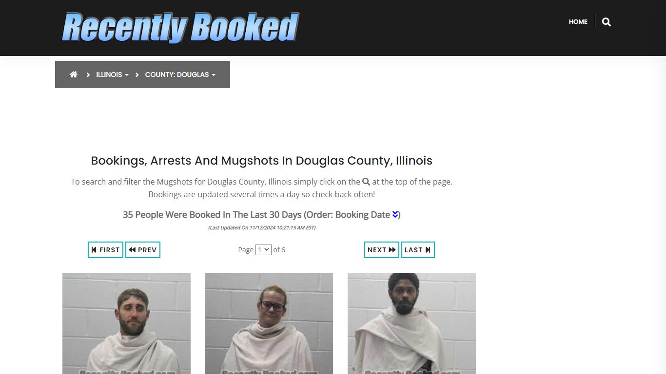 Bookings, Arrests and Mugshots in Douglas County, Illinois