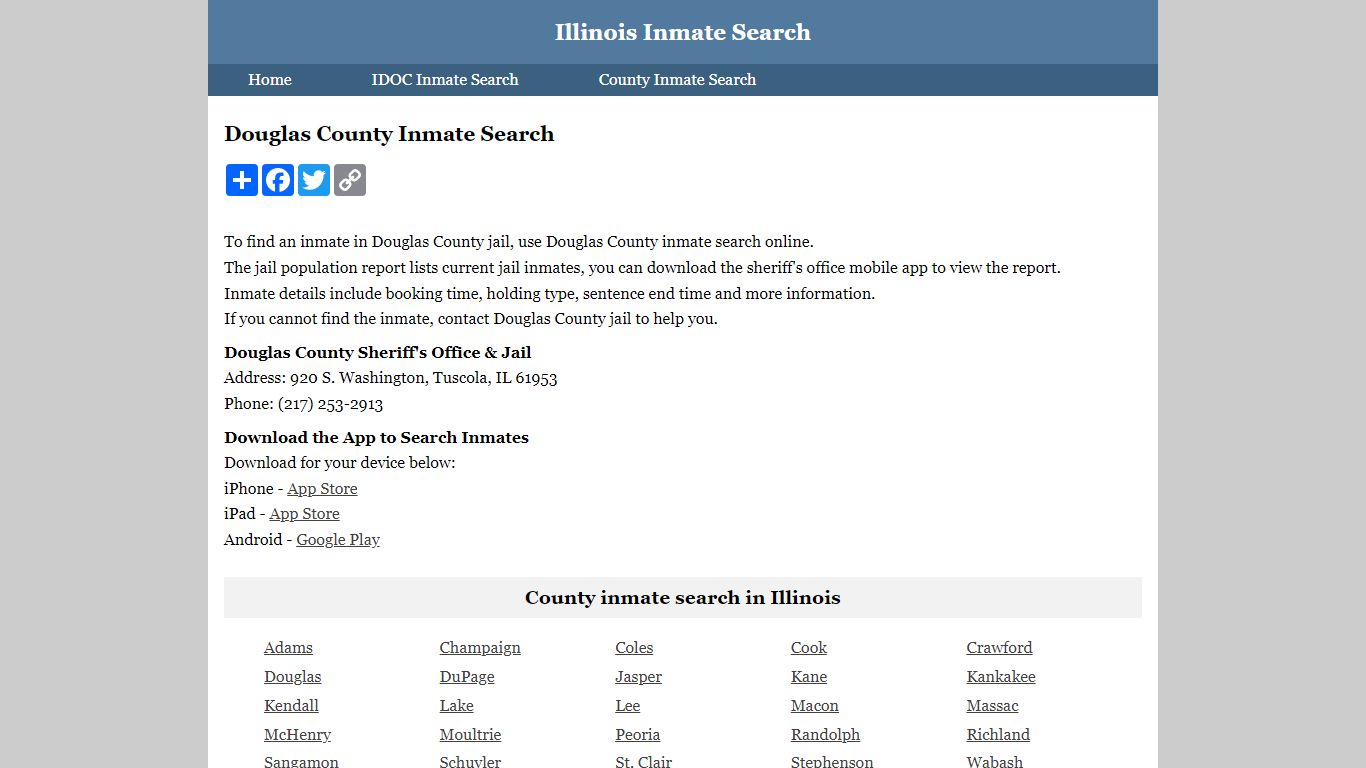 Douglas County Inmate Search